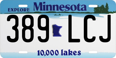 MN license plate 389LCJ