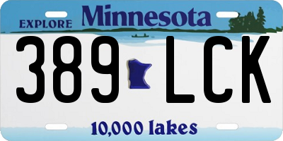 MN license plate 389LCK