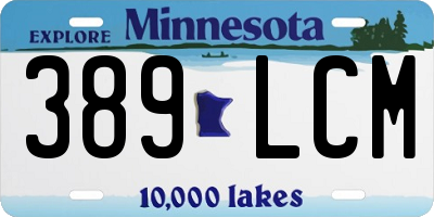 MN license plate 389LCM