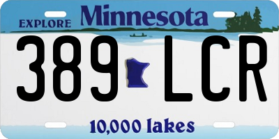 MN license plate 389LCR