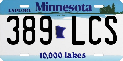 MN license plate 389LCS