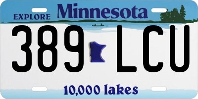 MN license plate 389LCU