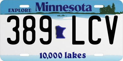 MN license plate 389LCV