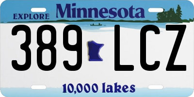 MN license plate 389LCZ