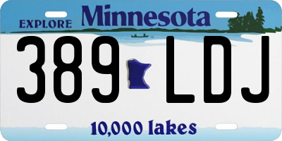 MN license plate 389LDJ