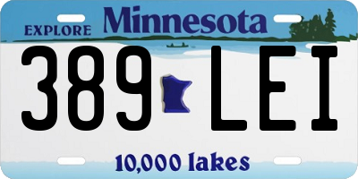 MN license plate 389LEI