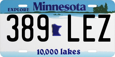 MN license plate 389LEZ