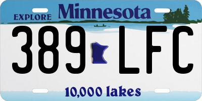 MN license plate 389LFC
