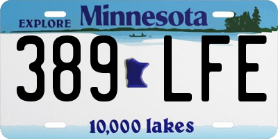 MN license plate 389LFE