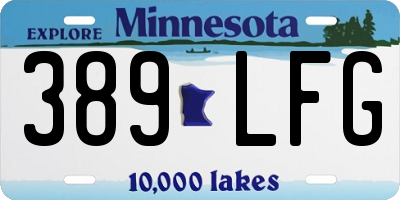 MN license plate 389LFG