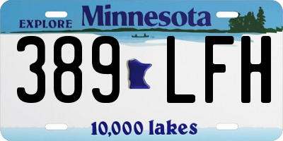 MN license plate 389LFH