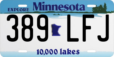 MN license plate 389LFJ
