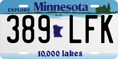 MN license plate 389LFK