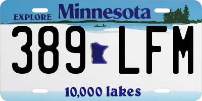 MN license plate 389LFM