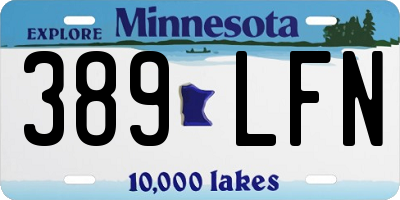 MN license plate 389LFN