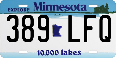 MN license plate 389LFQ