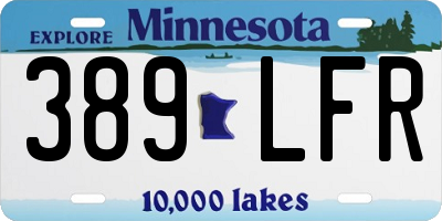 MN license plate 389LFR