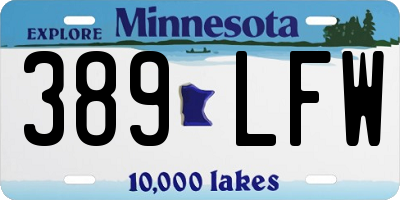 MN license plate 389LFW