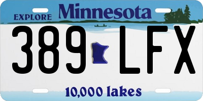 MN license plate 389LFX