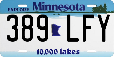 MN license plate 389LFY