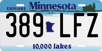 MN license plate 389LFZ