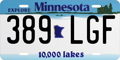 MN license plate 389LGF