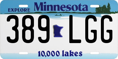 MN license plate 389LGG