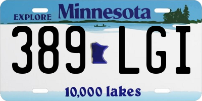 MN license plate 389LGI