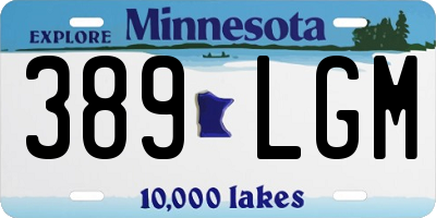 MN license plate 389LGM