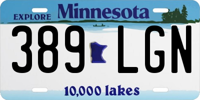 MN license plate 389LGN