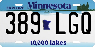 MN license plate 389LGQ
