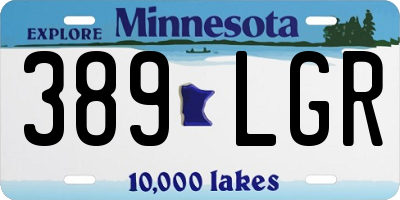 MN license plate 389LGR