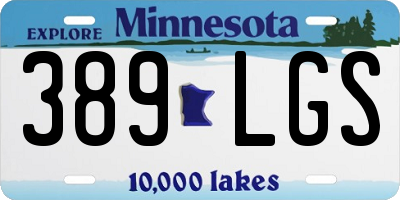 MN license plate 389LGS
