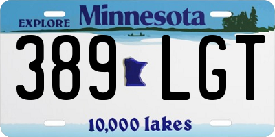MN license plate 389LGT