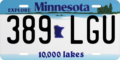 MN license plate 389LGU