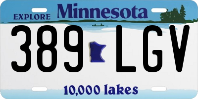 MN license plate 389LGV