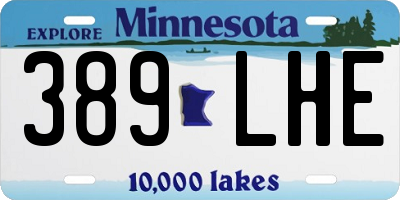 MN license plate 389LHE