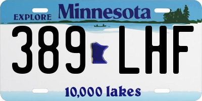 MN license plate 389LHF