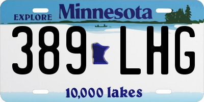 MN license plate 389LHG