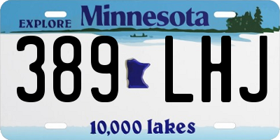 MN license plate 389LHJ