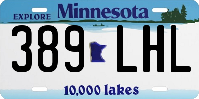 MN license plate 389LHL