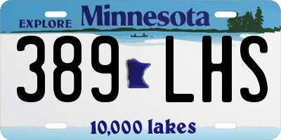 MN license plate 389LHS