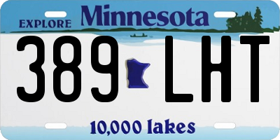 MN license plate 389LHT