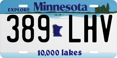 MN license plate 389LHV