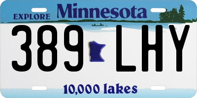 MN license plate 389LHY
