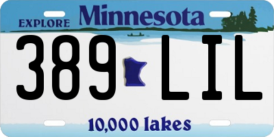 MN license plate 389LIL