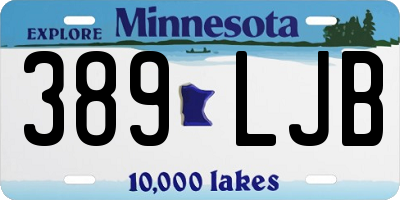 MN license plate 389LJB