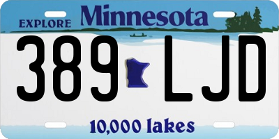 MN license plate 389LJD