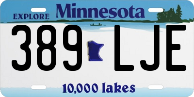 MN license plate 389LJE