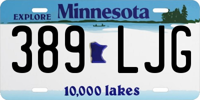 MN license plate 389LJG